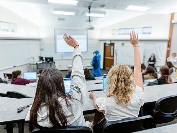 raising hand in class