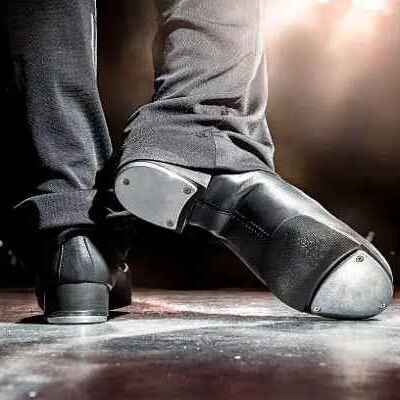 Tap dancing on a stage