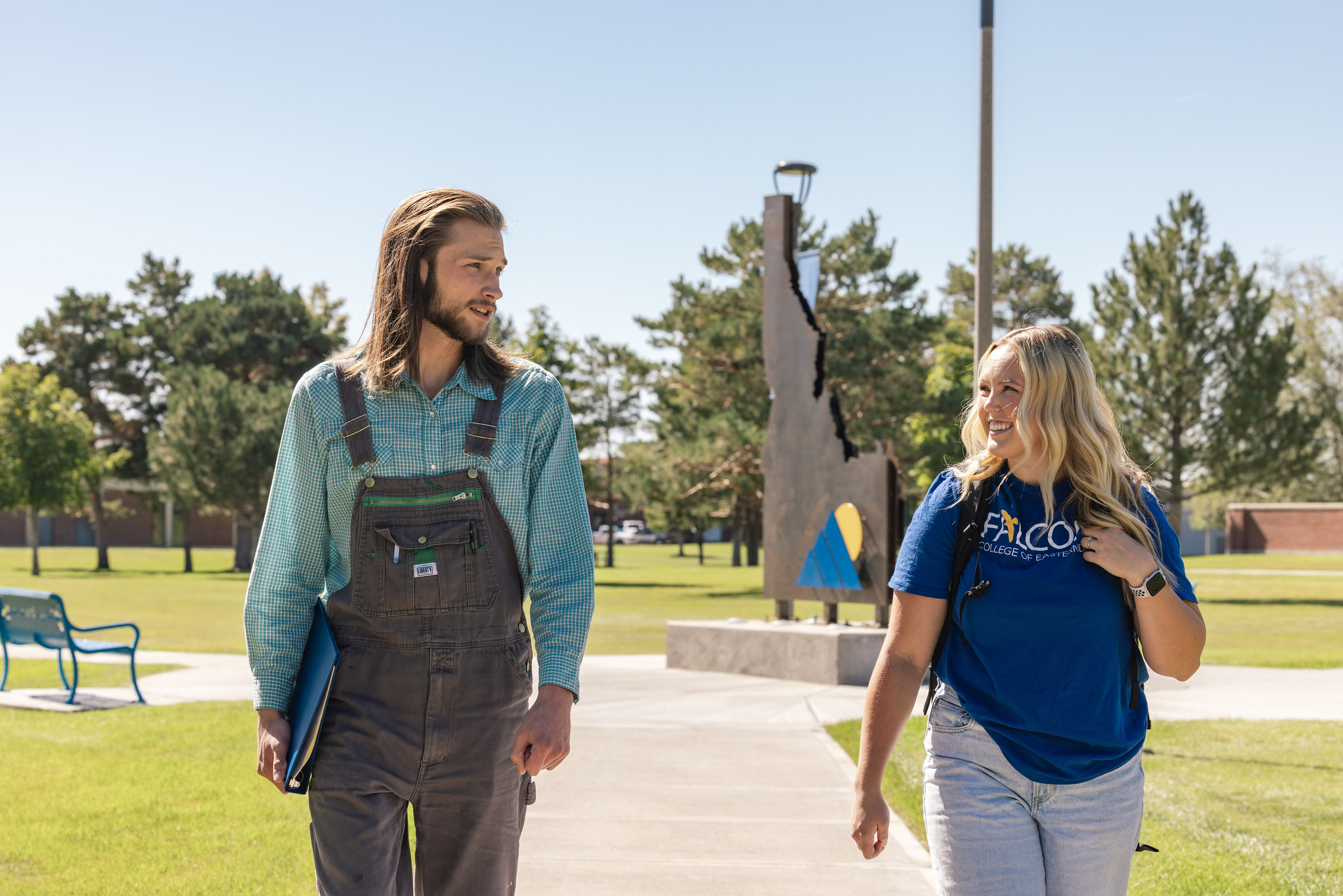 Students talking on campus