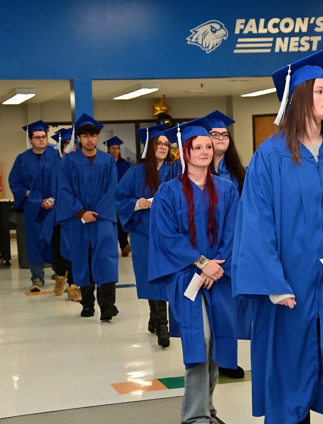 Graduating class procession