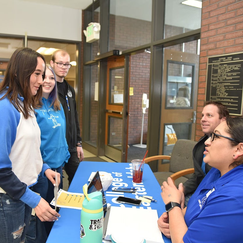 Students interacting
