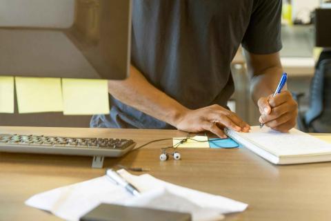 Man working at desk