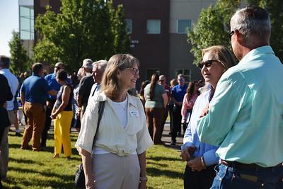 Photo of a large group of people on the CEI campus