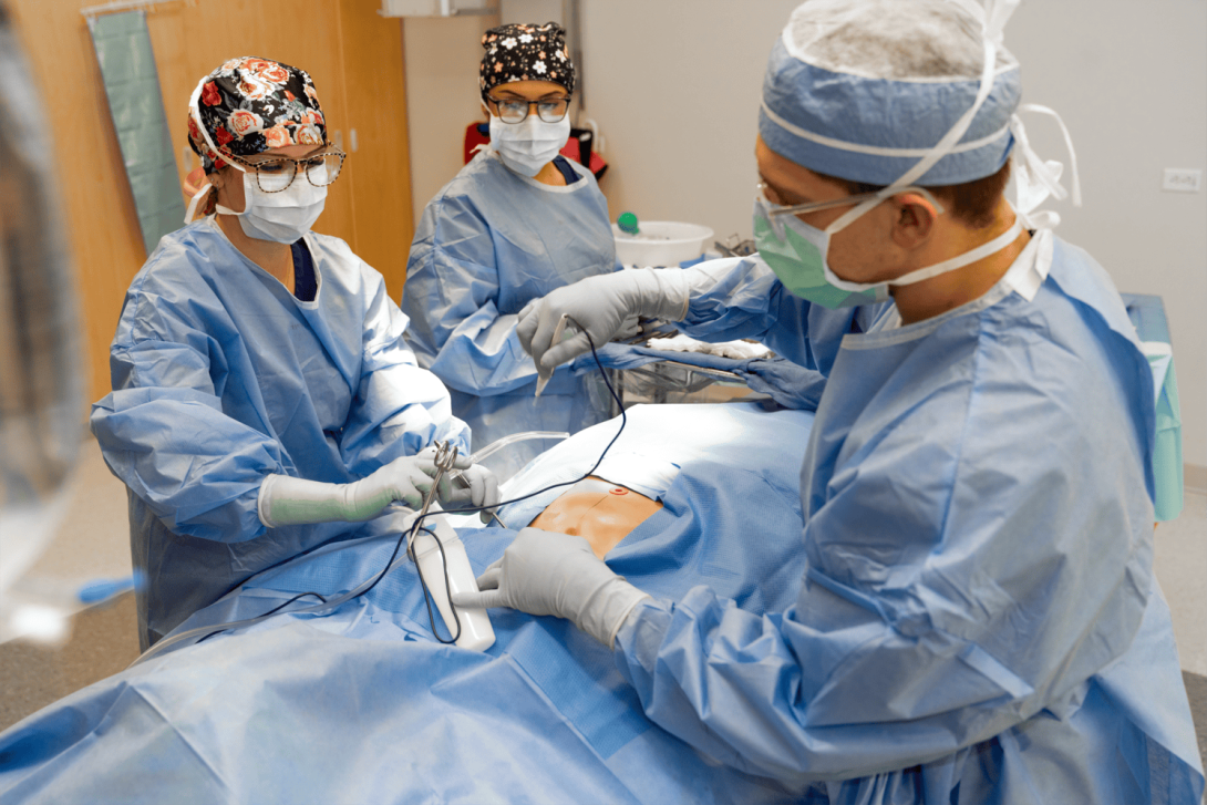 Photo of Surgical Students in an operation